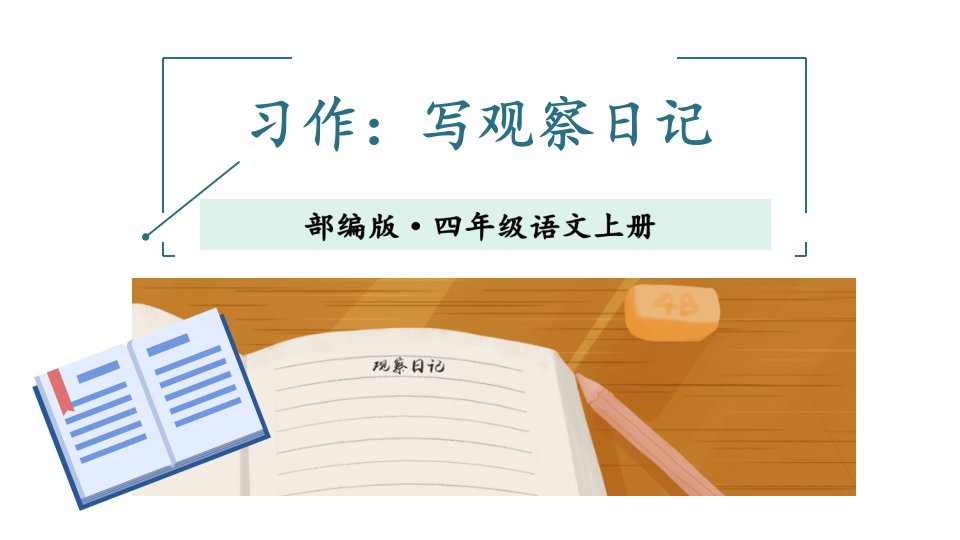 部编版小学语文四年级上册课件《习作：写观察日记》