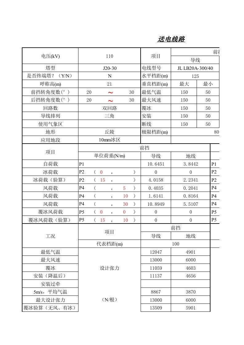 耐张塔荷载组合计算(强烈推荐)