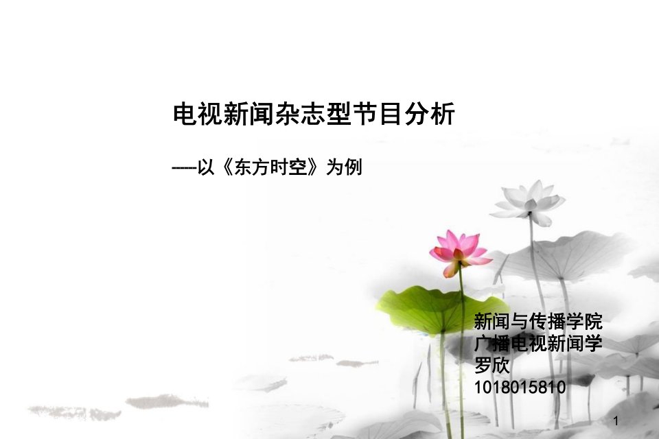 [精选]电视新闻杂志型节目,节目形态分析,东方时空