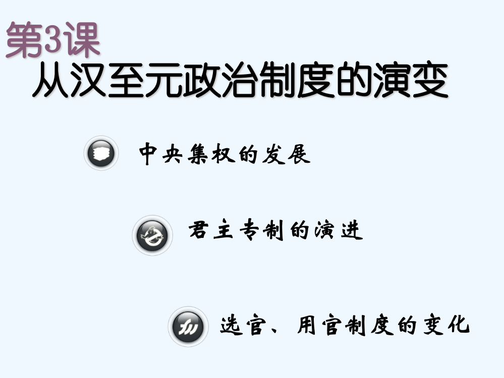 历史必修1人教新课标第1单元第3课同步课件：20张