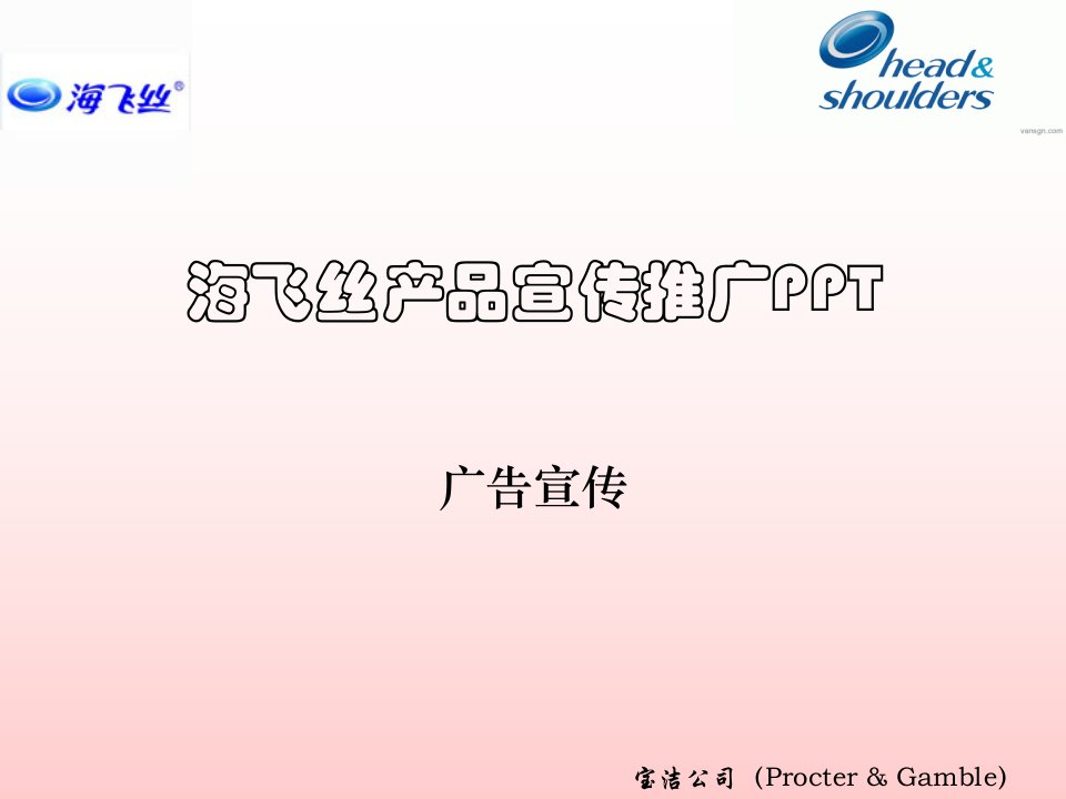 海飞丝产品宣传推广PPT