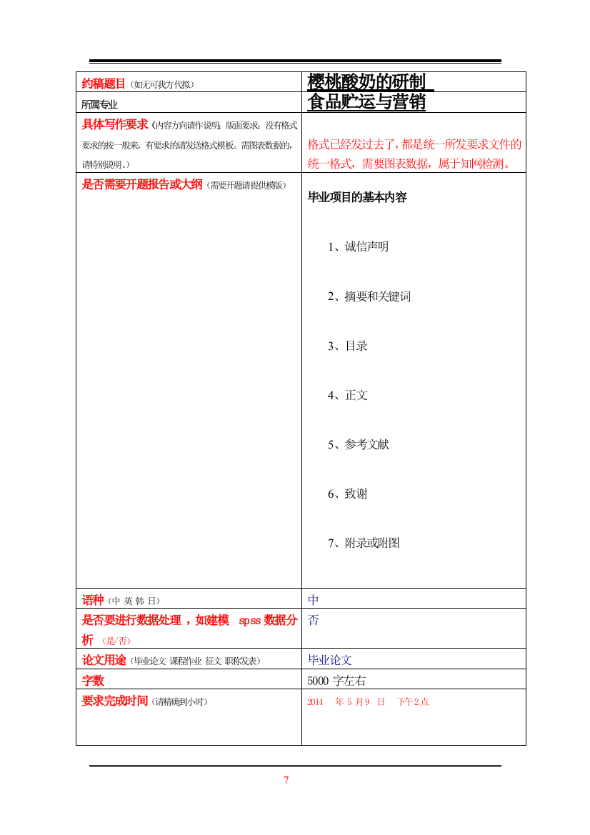 论文约稿申请表（修改的）