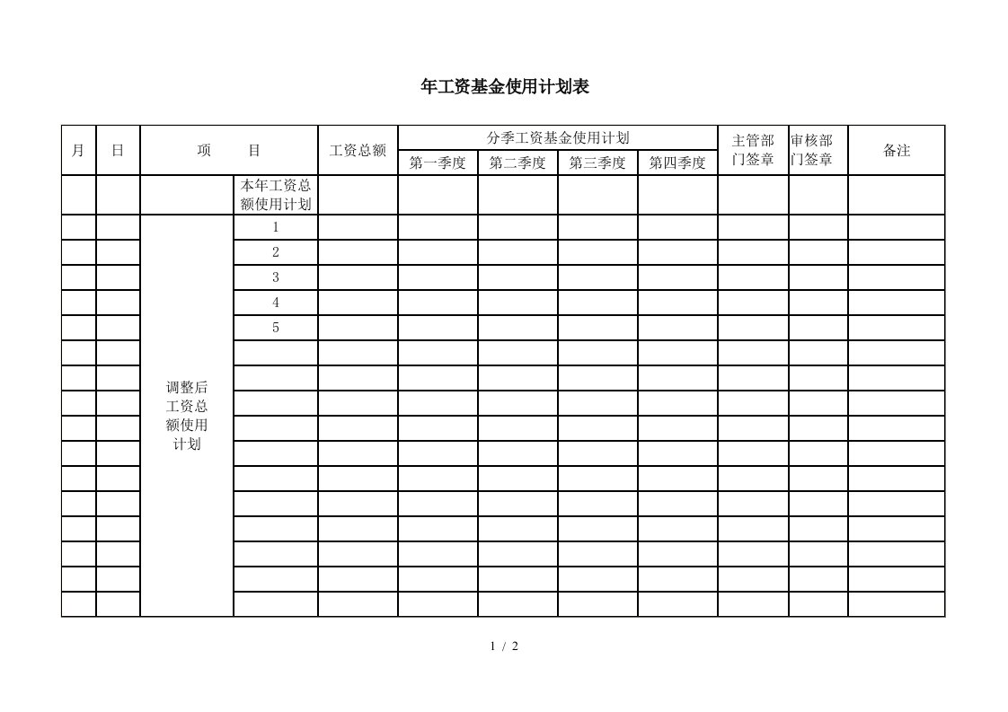 企业员工薪酬管理汇总表30