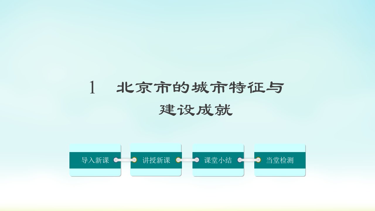 2020湘教版八年级地理下册-第一节--北京市的城市特征与建设成就课件