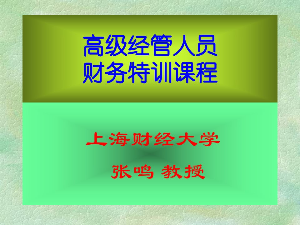 高经管理人员财务特训讲义(ppt77)-财务综合