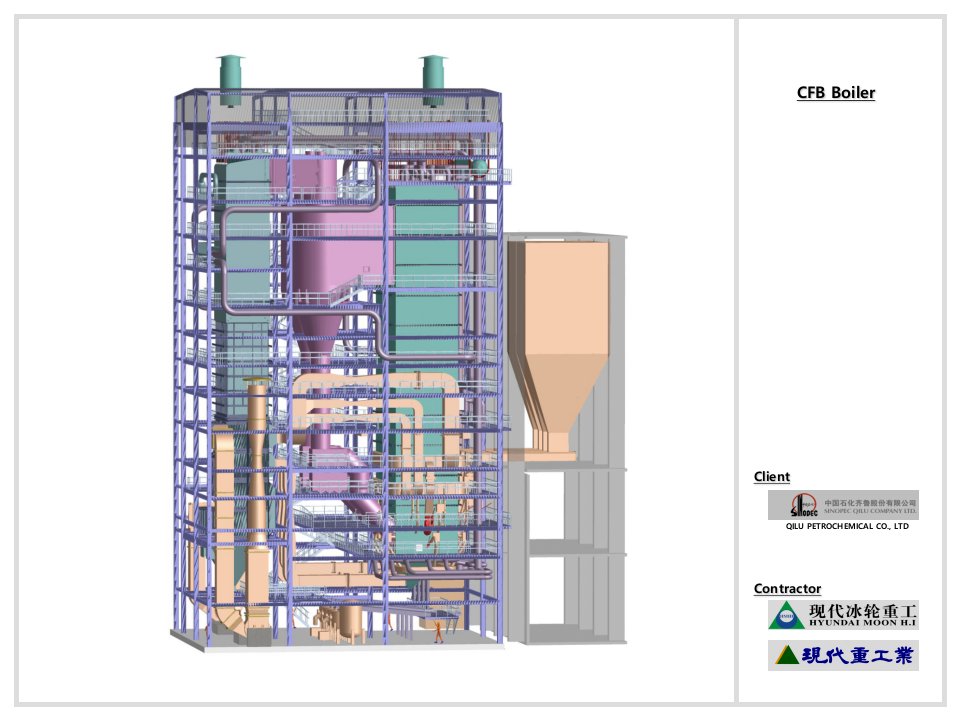 循环流化床锅炉D效果图
