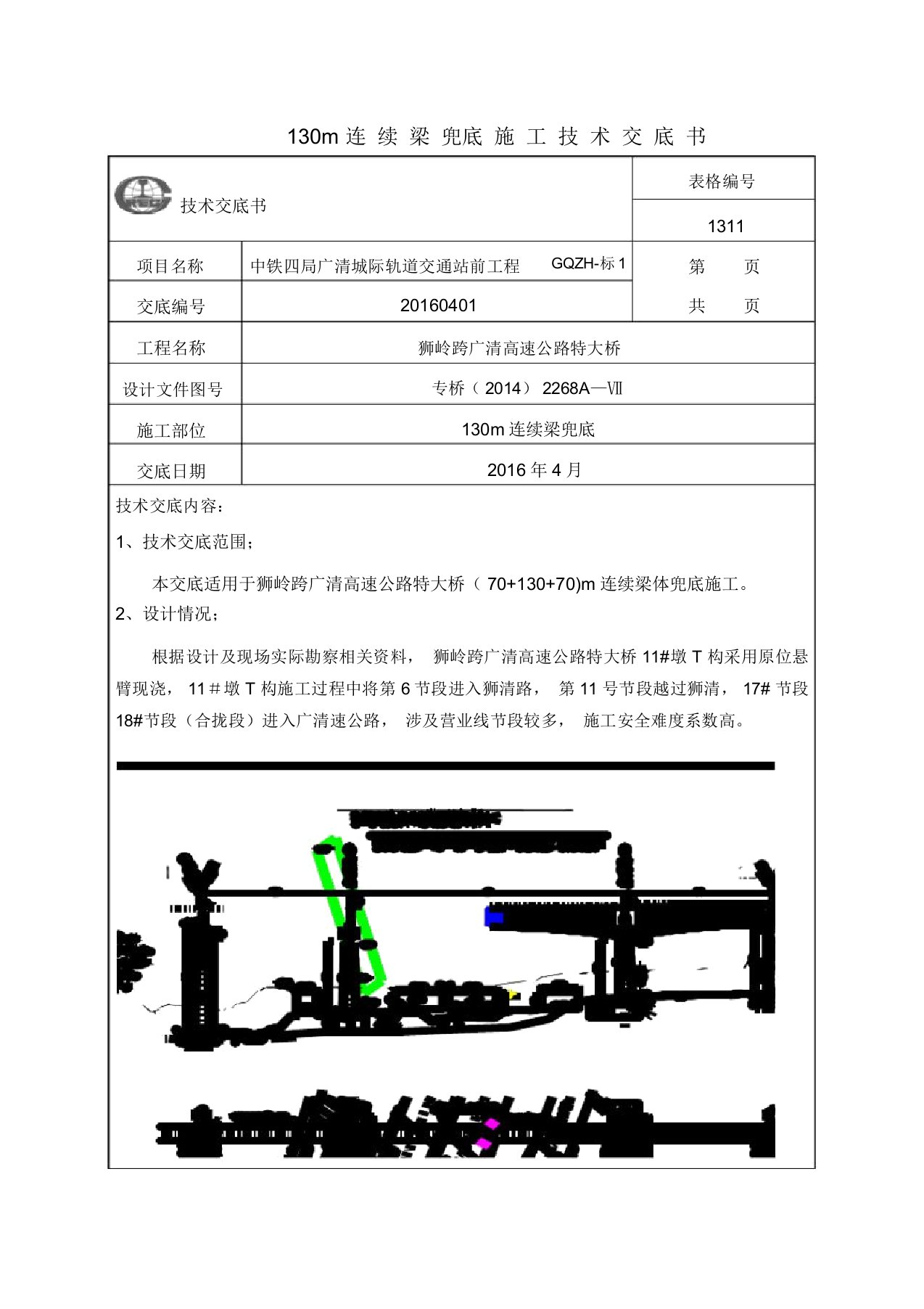 130m连续梁兜底施工技术交底