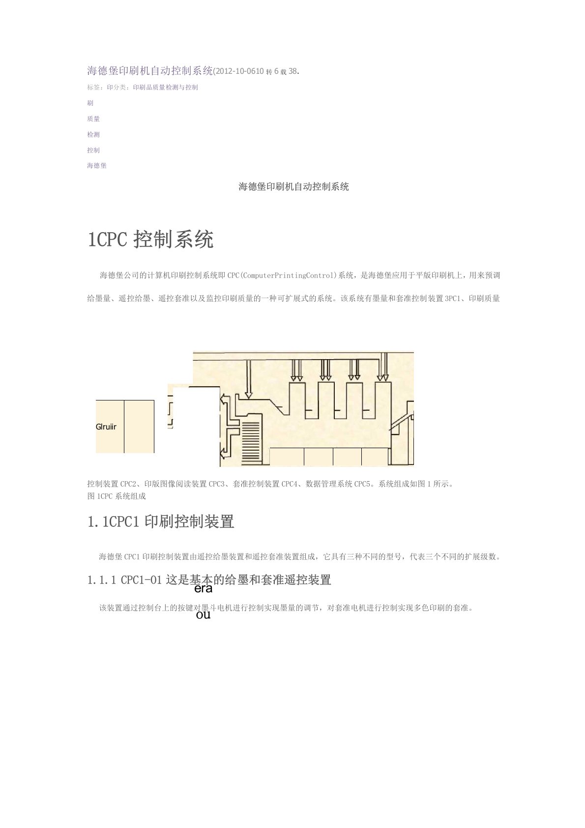 海德堡印刷机自动控制系统