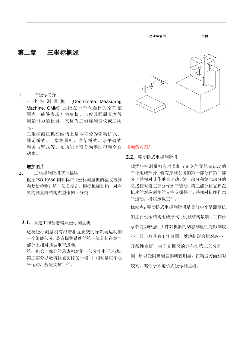 凝华三坐标实用手册(第二章)三坐标概述