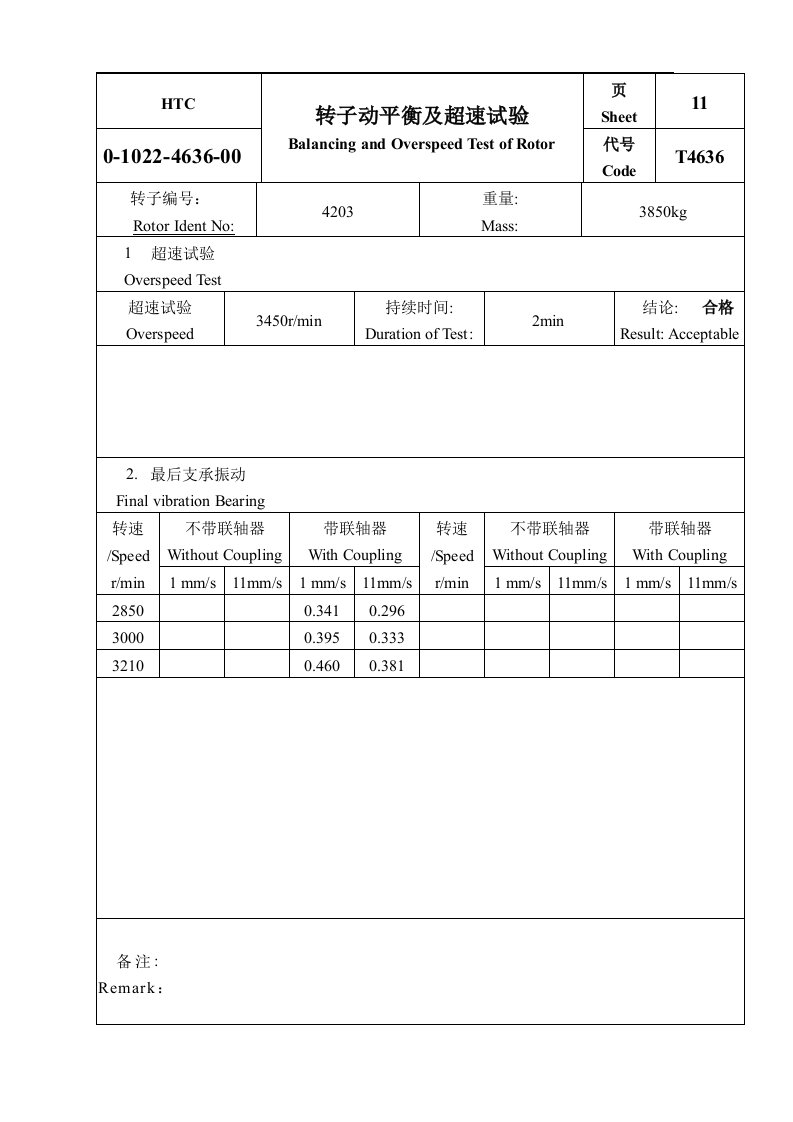 11转子动平衡