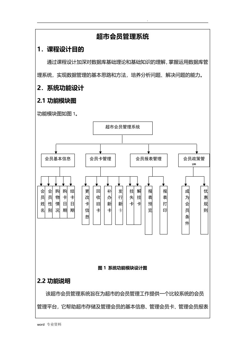 超市会员管理系统-数据库课程设计