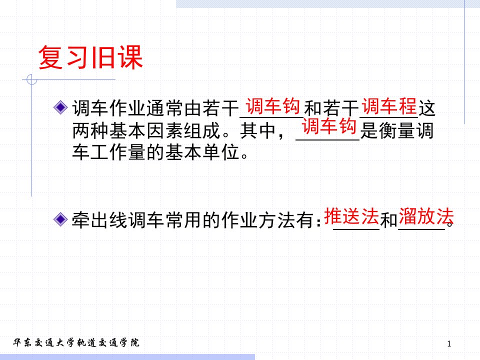 华东交通大学轨道交通学院调车作业计划