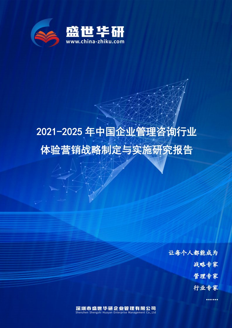 2021-2025年中国企业管理咨询行业体验营销战略制定与实施研究报告