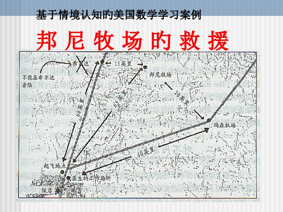 基于情境认知的美国数学学习案例邦尼牧场的救援公开课获奖课件省赛课一等奖课件