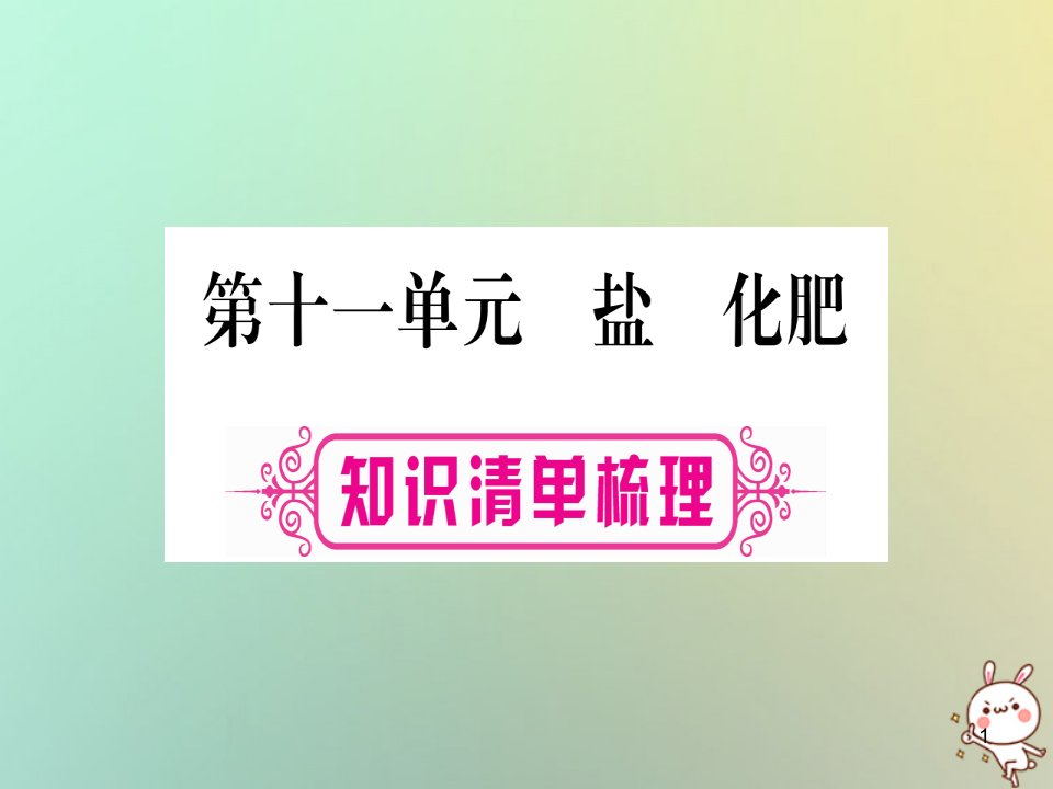 中考化学准点备考复习第一部分教材系统复习第11讲盐化肥ppt课件新人教版