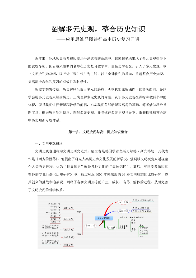 图解多元史观整合历史知识