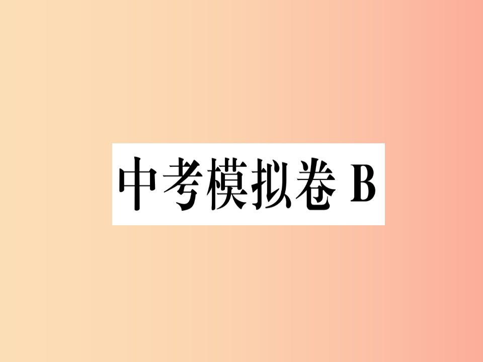 2019春八年级地理下册模拟卷B习题课件