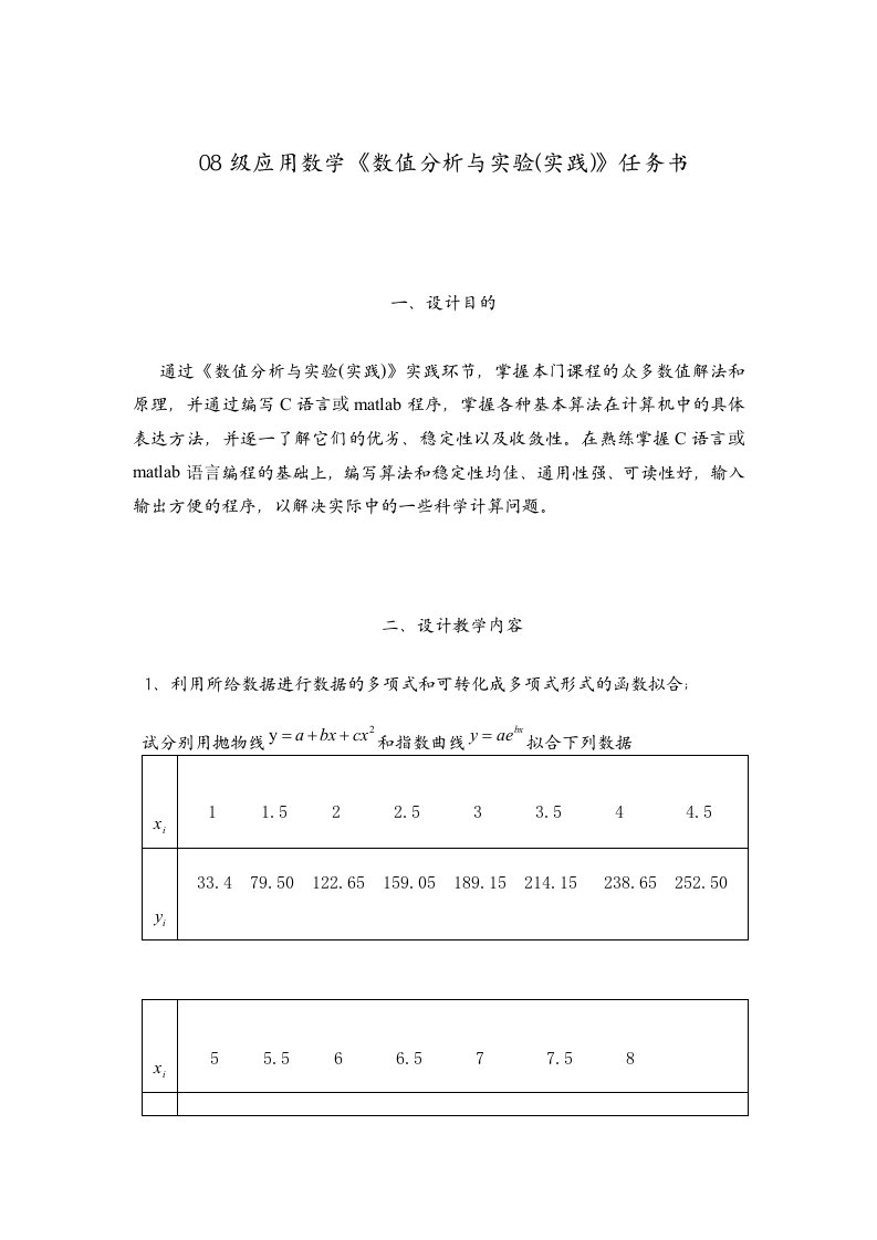 数值分析与实验(数学张燃)