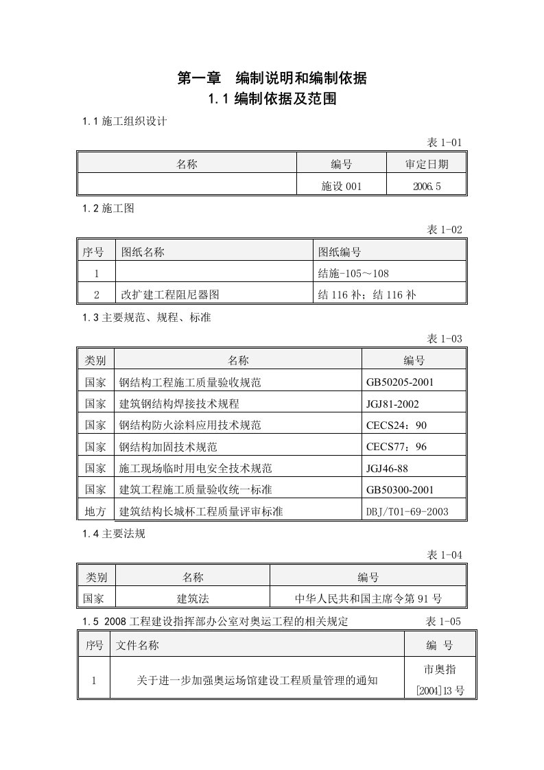 阻尼器钢结构及阻尼器安装施工方案