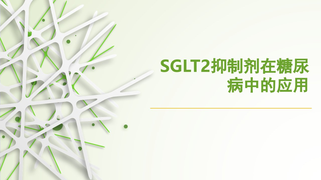 SGLT2抑制剂在糖尿病中的应用ppt课件