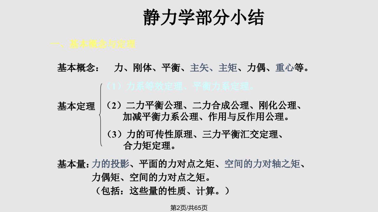 中国矿业大学工程力学总复习1