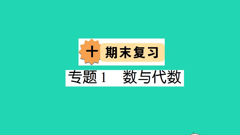 三年级数学下册十期末复习专题1数与代数作业课件苏教版