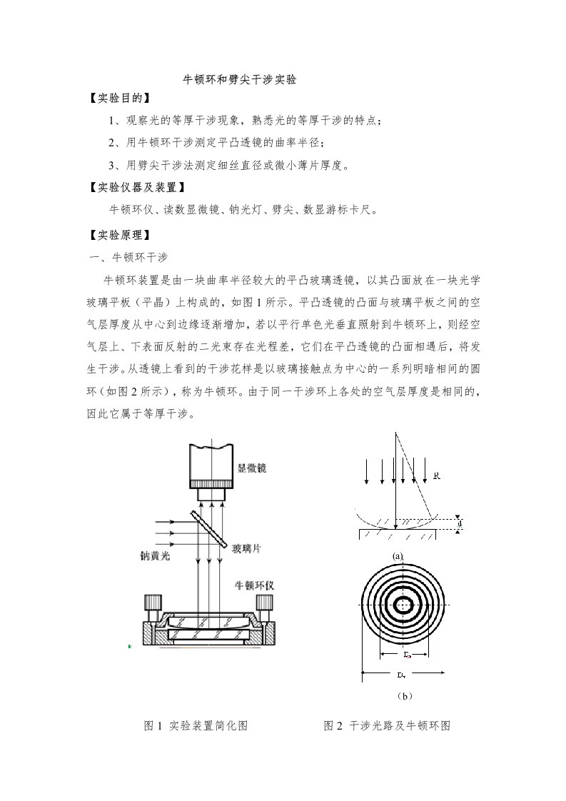 大学物理实验牛顿环