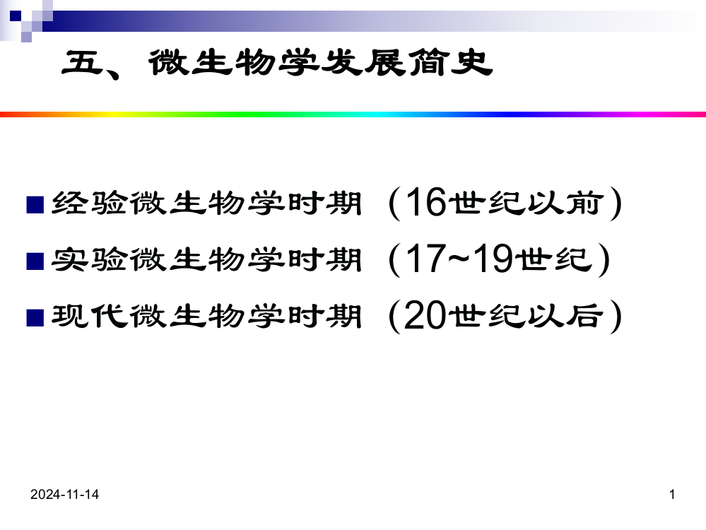 微生物的发展简史公开课课件