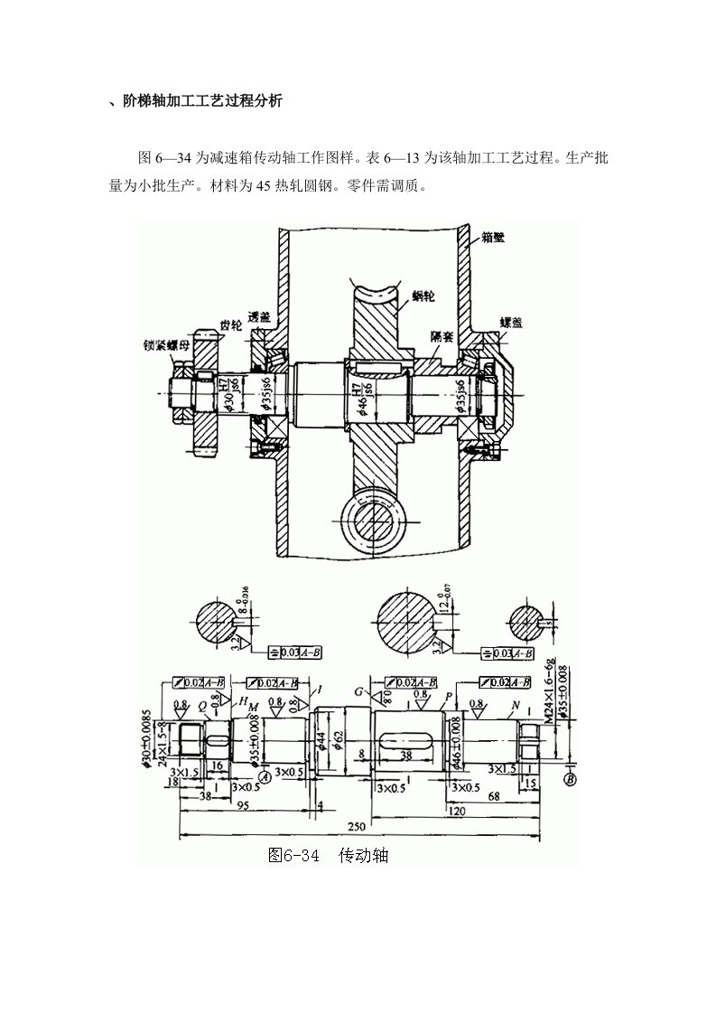 典型轴类零件加工工艺分析