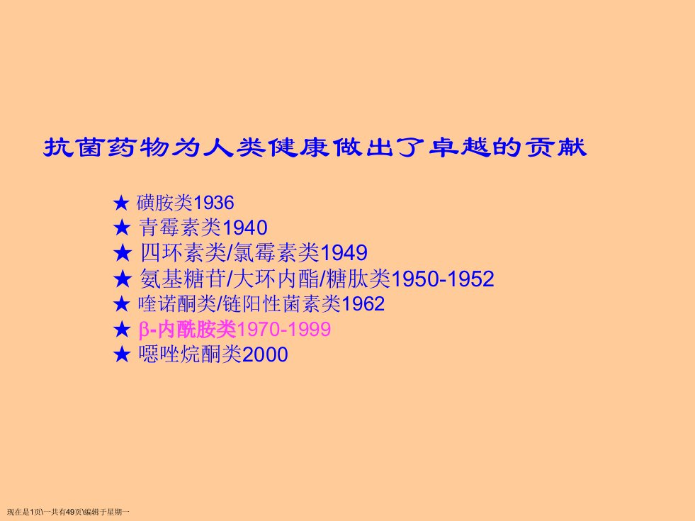 头孢类抗生素的研究发展和开发建议