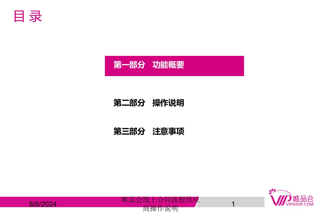 2021年度唯品会线上合同流程供应商操作说明讲义