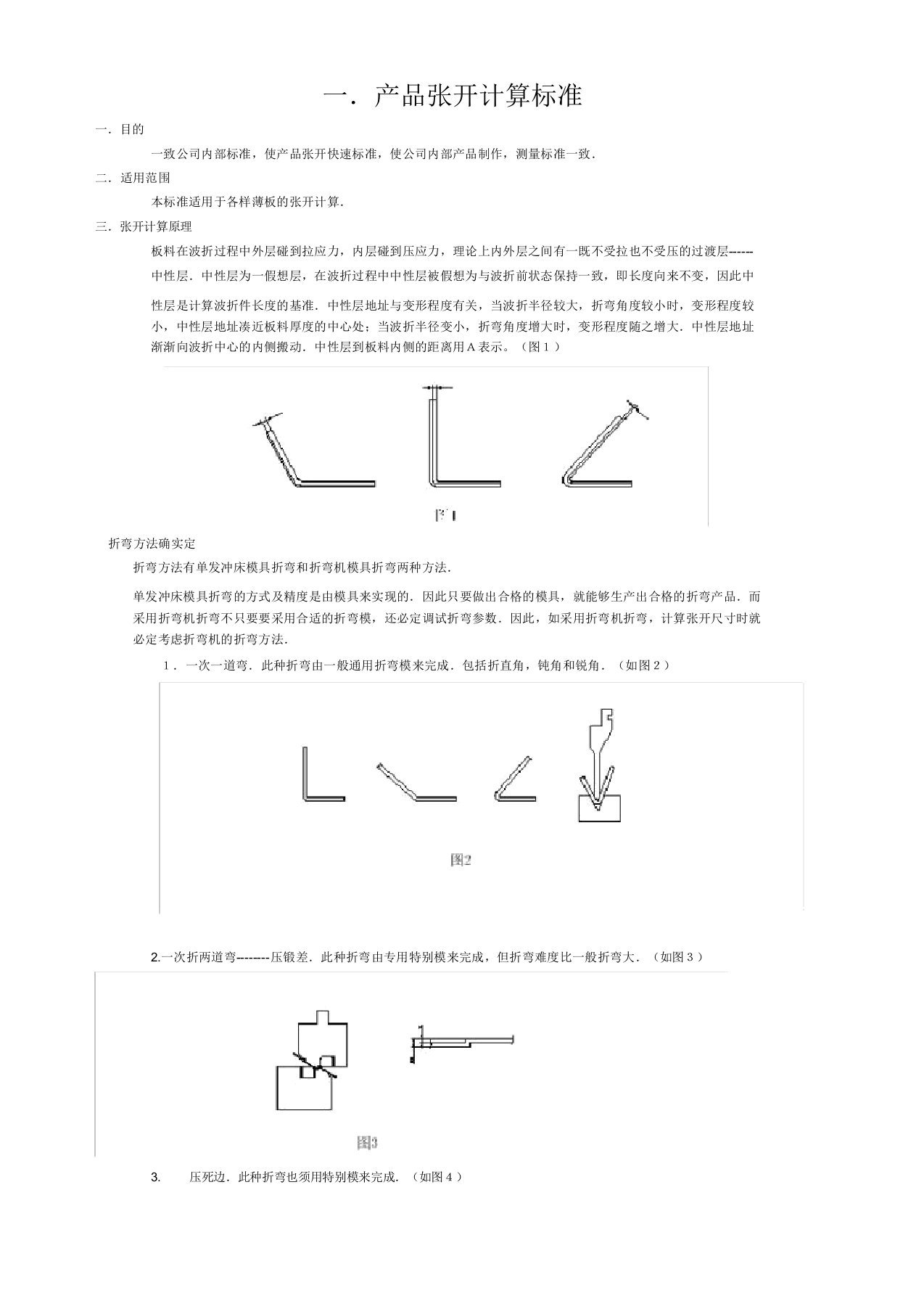 折弯展开计算标准