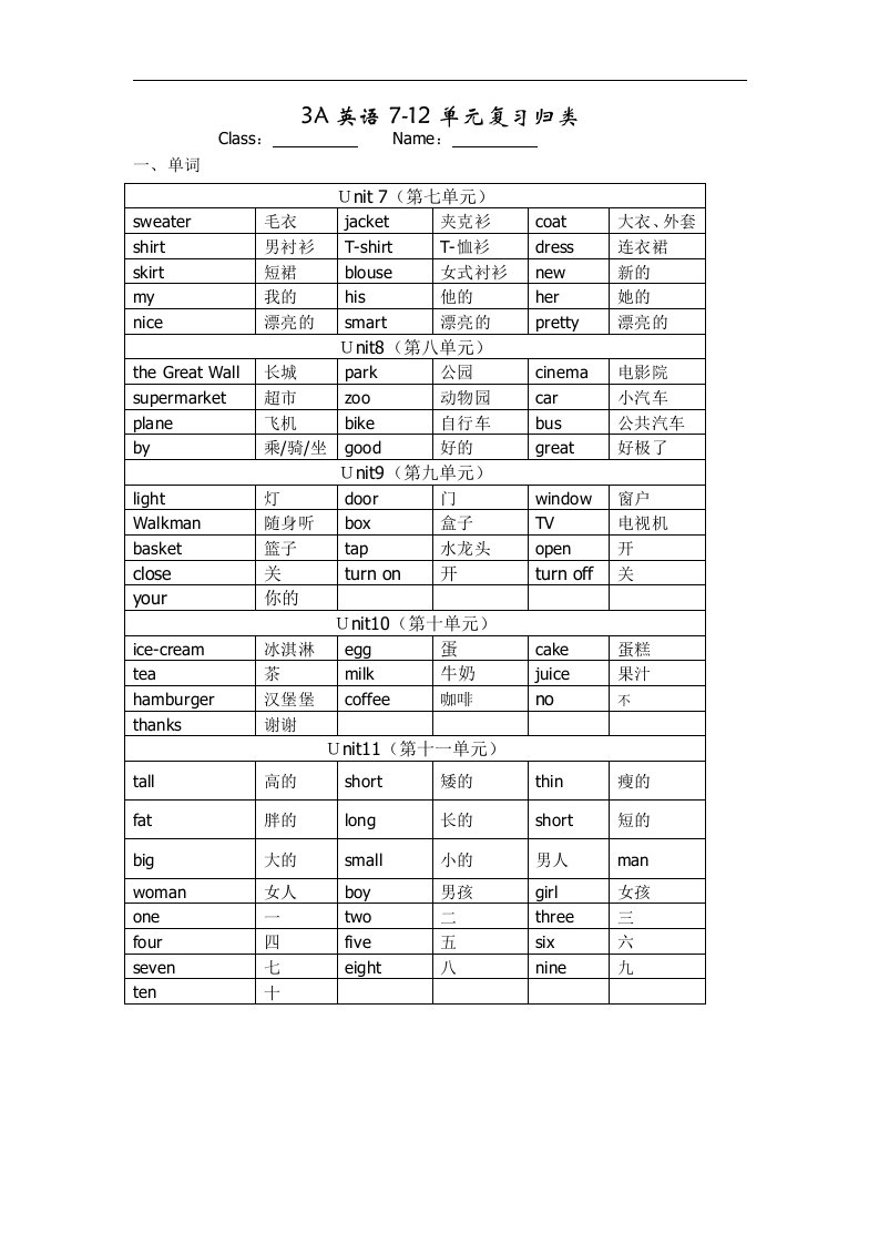 牛津小学英语3A