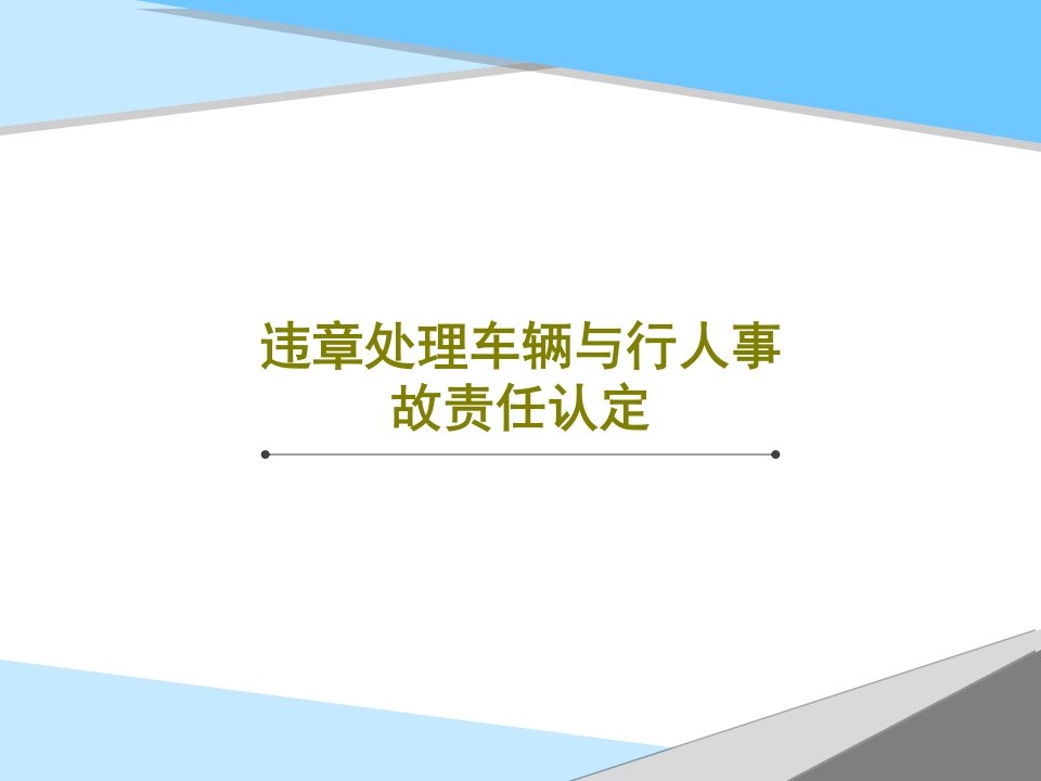 违章处理车辆与行人事故责任认定共50页文档