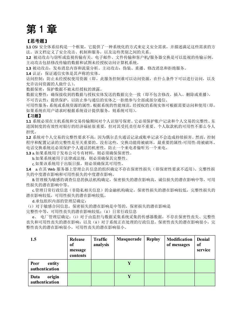 网络安全基础应用与标准第五版课后答案