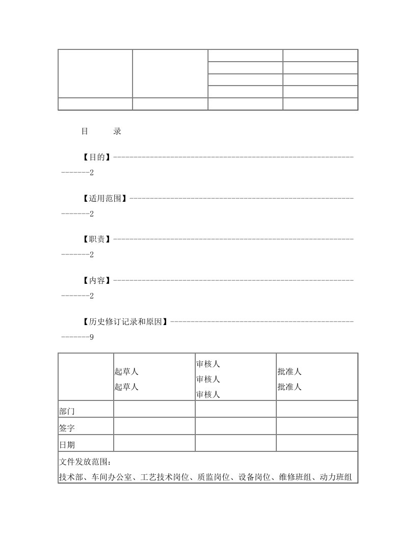 纯化水制备岗位标准操作规程