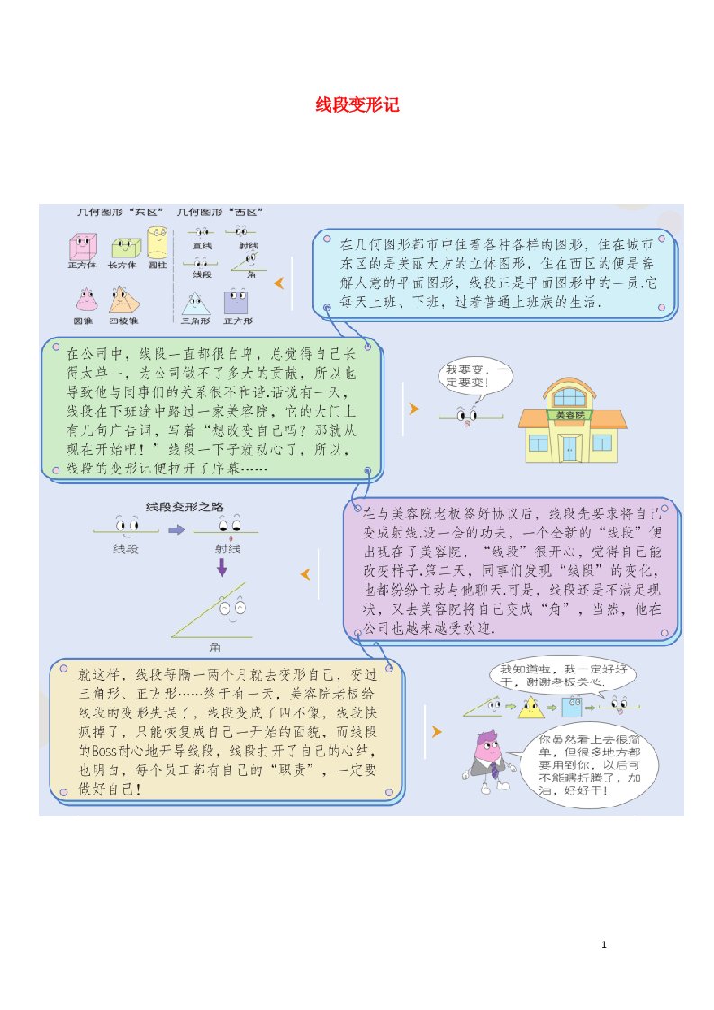 七年级数学上册趣味数学故事线段变形记素材新版北师大版