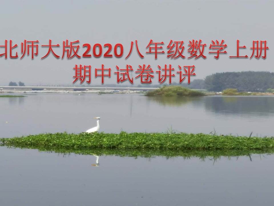 北师大版八年级数学上册2020期中试卷讲评课件