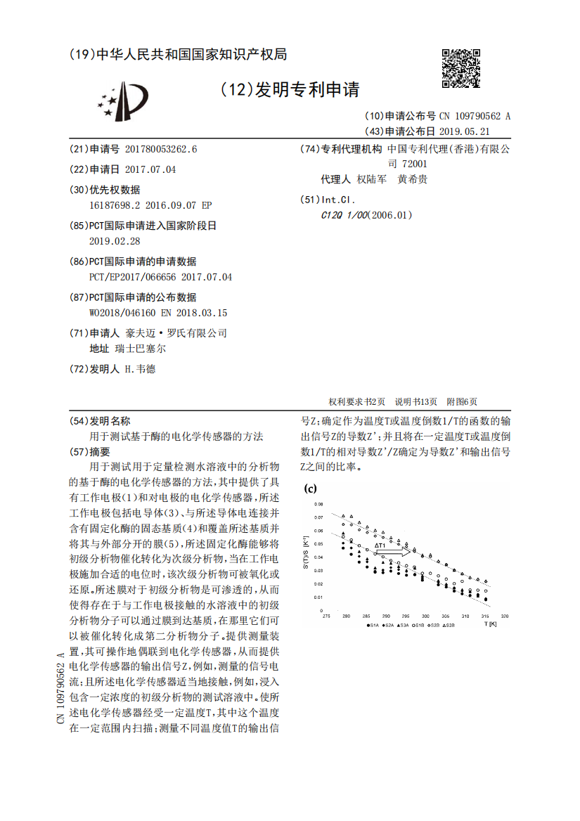 用于测试基于酶的电化学传感器的方法