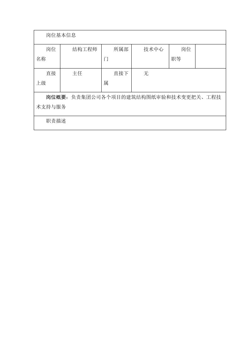 精品文档-21结构工程师岗位职责