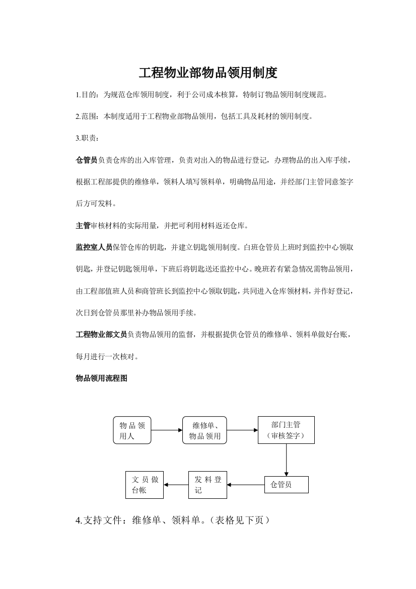 物品领用流程