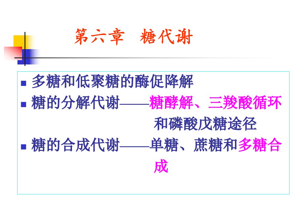 《糖代谢生物化学》PPT课件