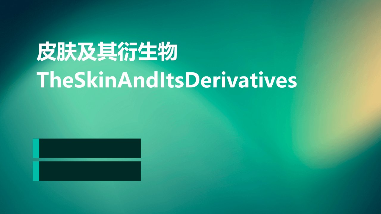 皮肤及其衍生物Theskinanditsderivativ