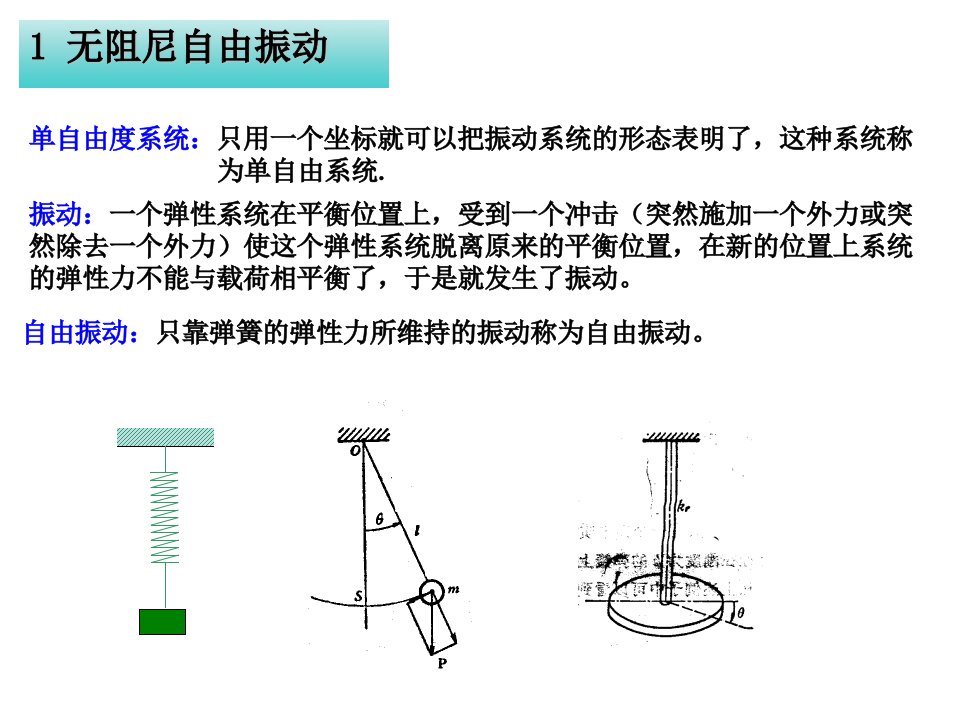 振动理论第2章单自由度系统的自由振动课件