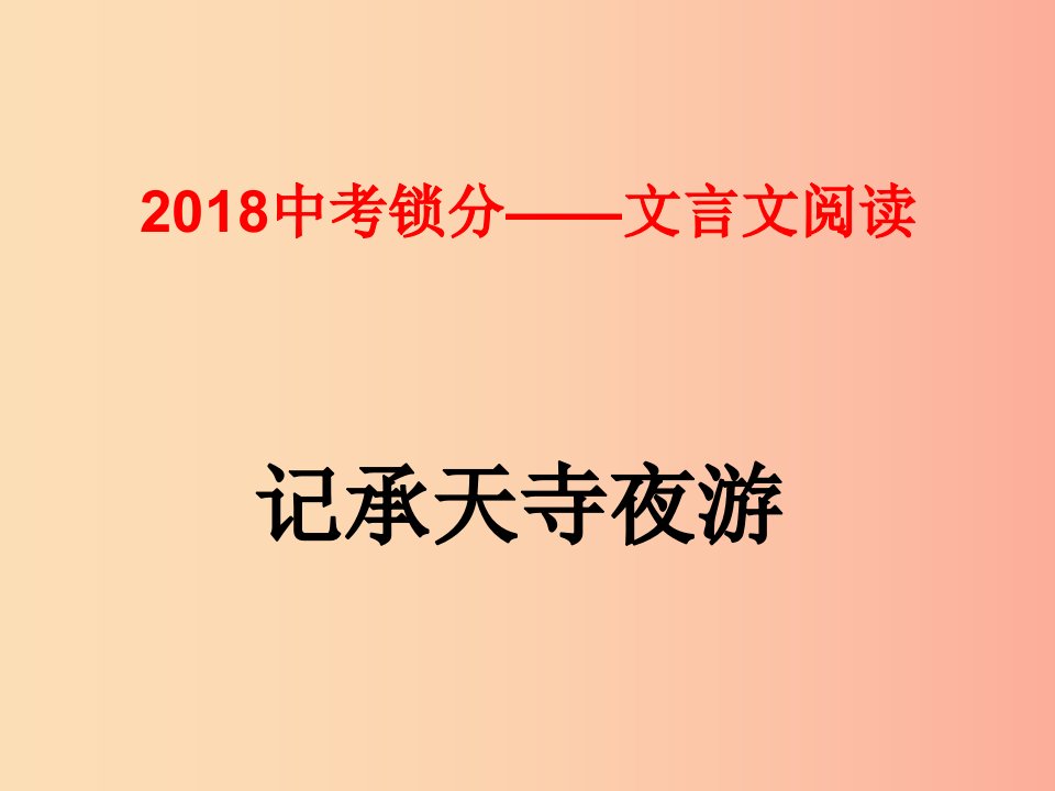 2019中考语文锁分二轮复习