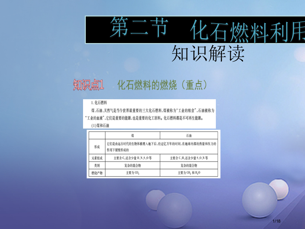 九年级化学上册6第二节化石燃料的利用教学省公开课一等奖新名师优质课获奖PPT课件