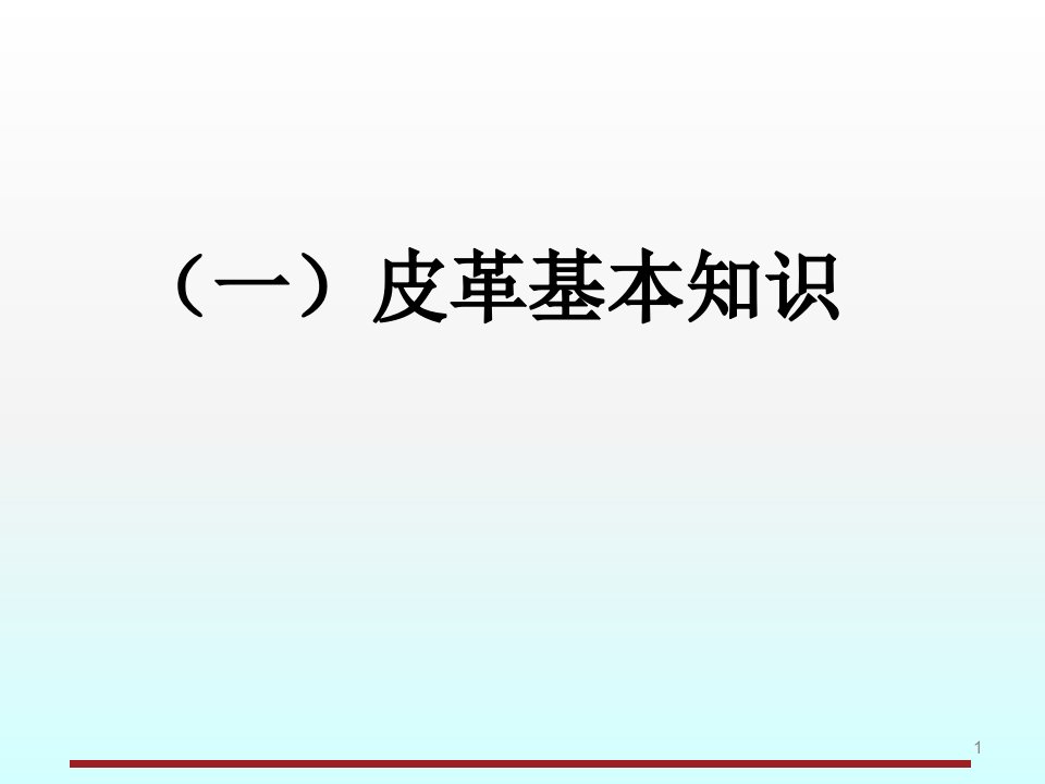 皮革知识介绍ppt课件