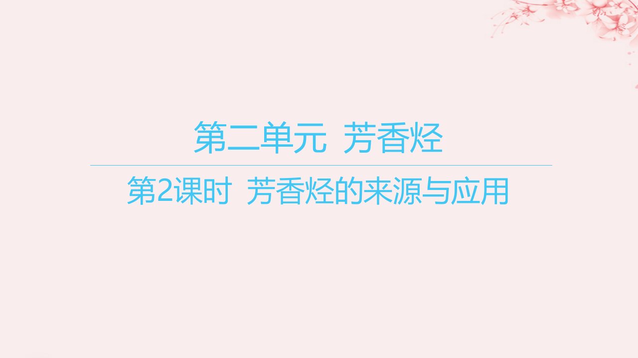 江苏专用2023_2024学年新教材高中化学专题3石油化工的基础物质__烃第二单元芳香烃第2课时芳香烃的来源与应用课件苏教版选择性必修3