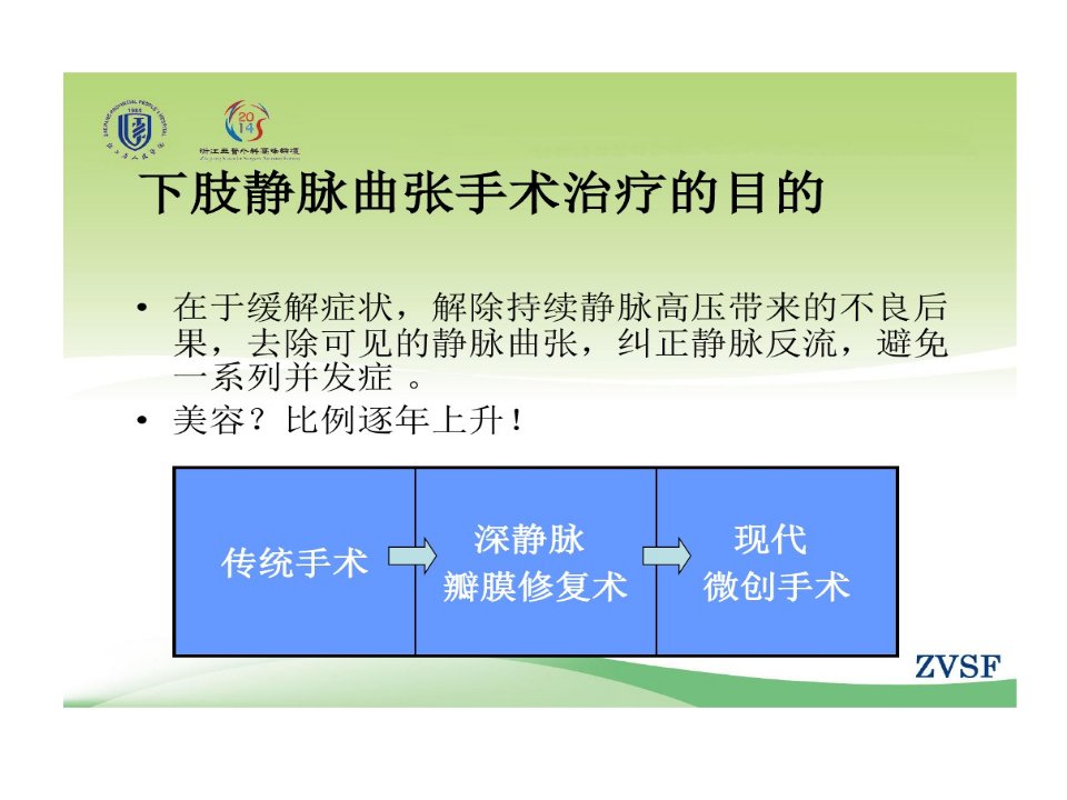 下肢静脉曲张治疗中各种微创手术选择及评价20页PPT课件