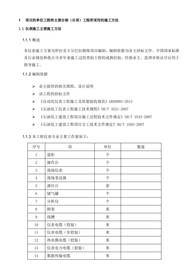 自动化仪表施工方案